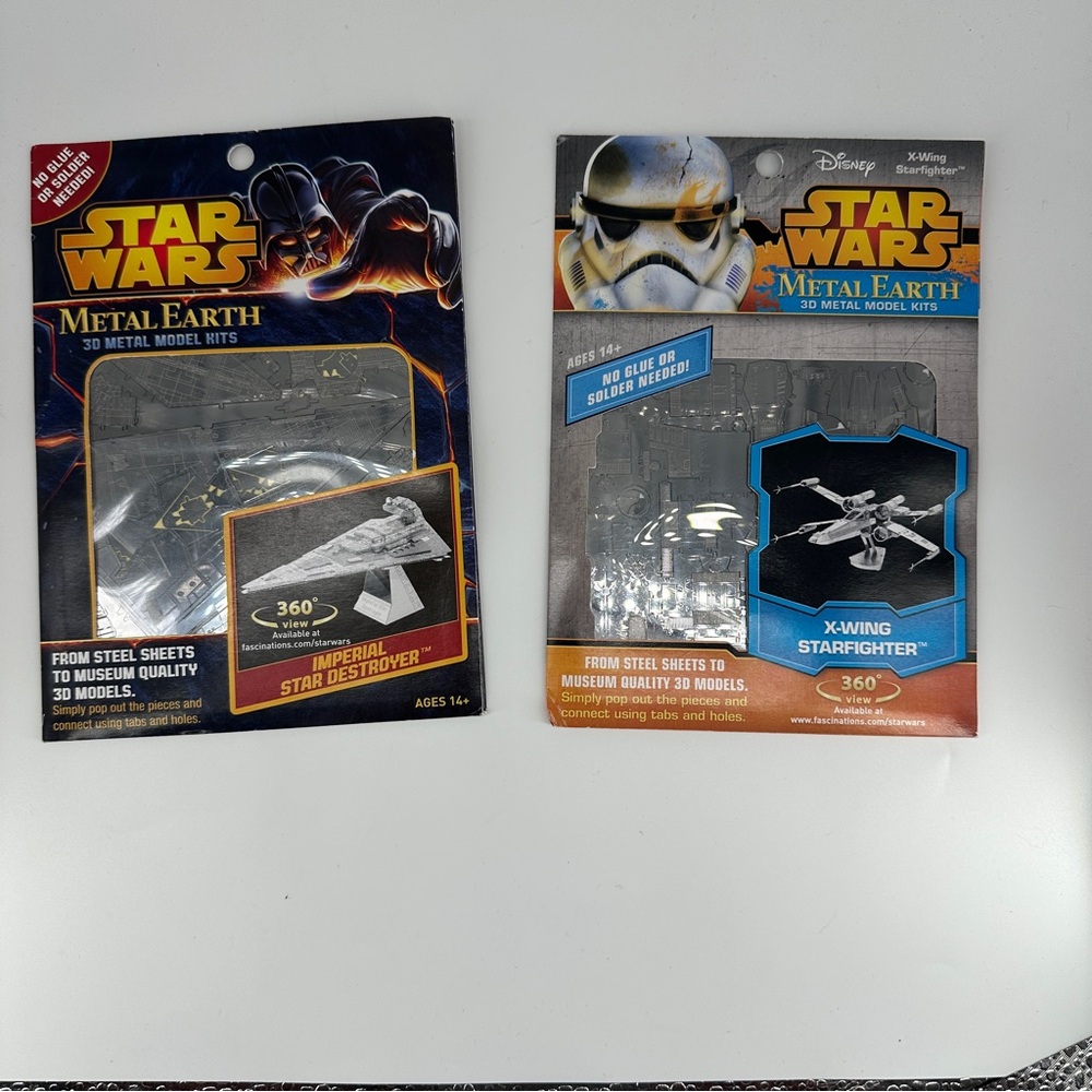 Star Wars Metal Earth Imperial Star Destroyer and X-Wing Starfighter3D Model Kit